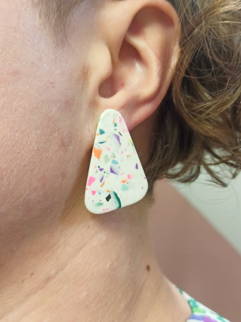 Boucles d'oreilles Alma - Motifs Terrazzo fait main