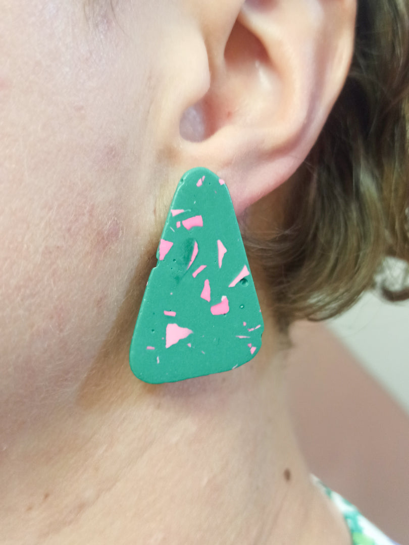 Boucles d'oreilles Alma - Motifs Terrazzo fait main