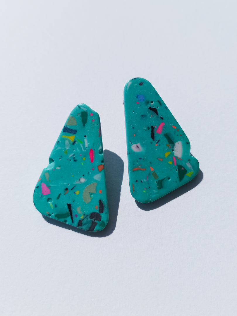 Boucles d'oreilles Alma - Motifs Terrazzo fait main