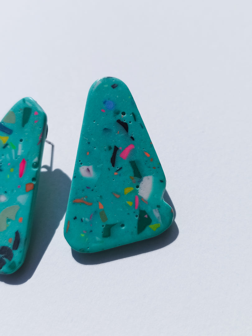 Boucles d'oreilles Alma - Motifs Terrazzo fait main