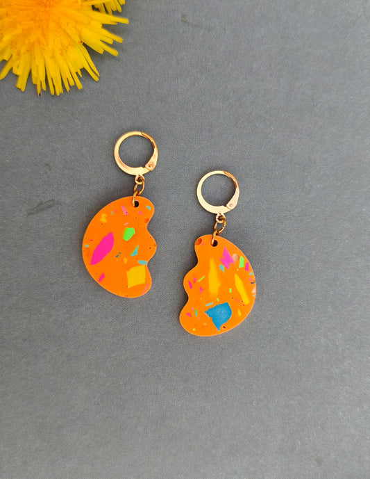 Boucles d'oreilles Lola - dormeuse Jesmonite colorée