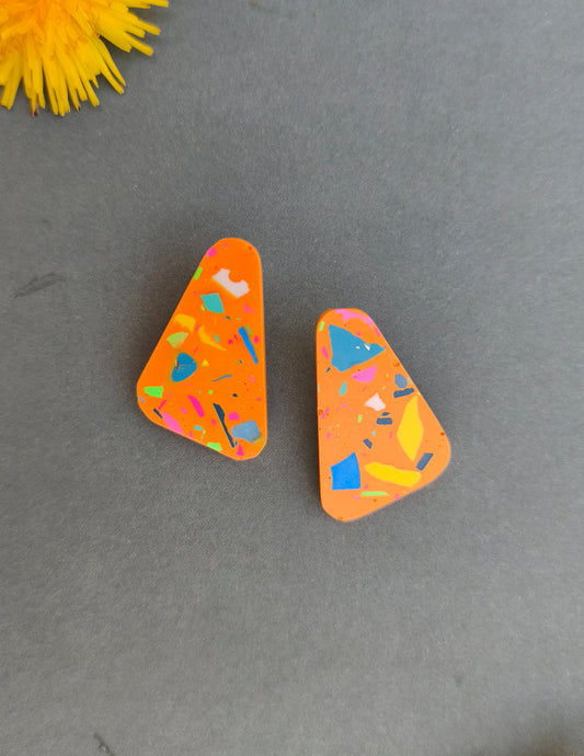 Boucles d'oreilles Alma - Motifs Terrazzo fait main