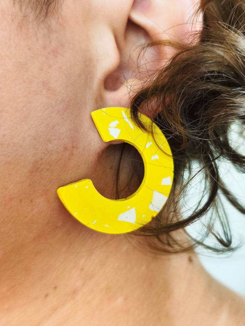 Boucles d'oreilles DeuxC - graphiques et colorées