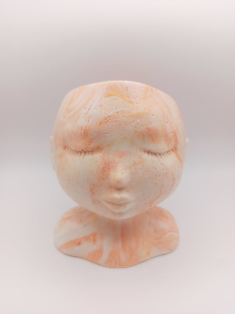 Pot Visage – pièce artisanale en Jesmonite