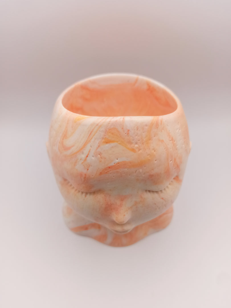 Pot Visage – pièce artisanale en Jesmonite