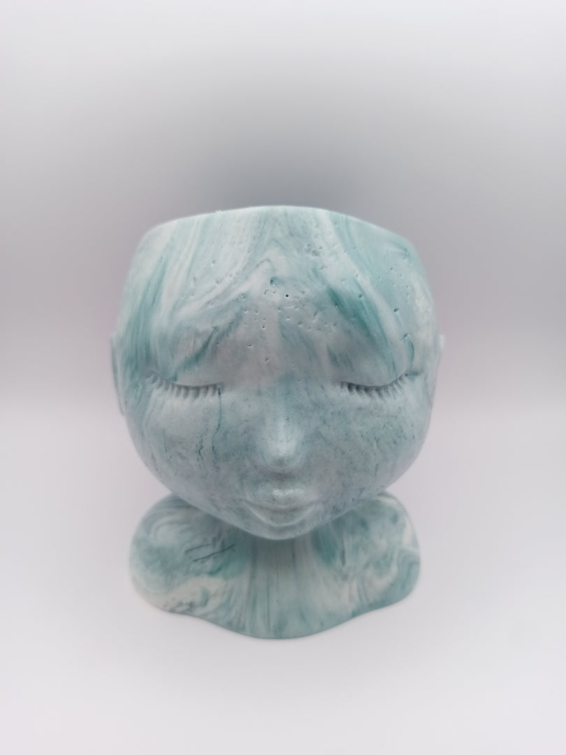 Pot Visage – pièce artisanale en Jesmonite