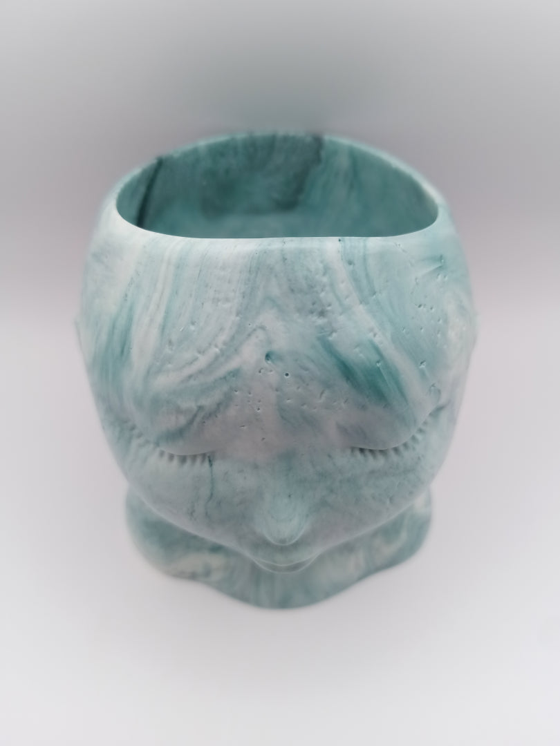 Pot Visage – pièce artisanale en Jesmonite